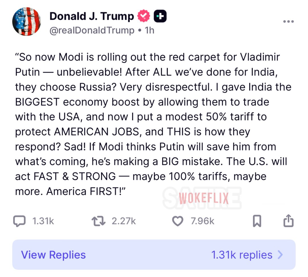 Dear America, 
Please deport all Indians in your America, 
cancel their citizenship,
Give their jobs to your fellow original Americans. 
We would be happiest on the Earth to welcome our brothers and sisters. 
And make your tariffs reach soaring 300% or high to squeeze the load