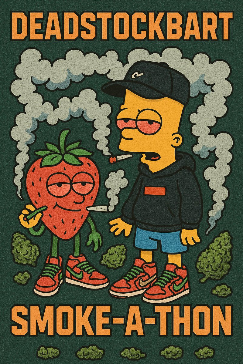 SMOKE-A-THON HAS BEGUN! 
VIBIN, SMOKE SHESH, GAMING, MUSIC
EVERY SUB, GIFTEDS, BITS, DONOS GOES INTO SOMETHING VERY SPECIAL!
PULL UPPPPP 
#T2R
Twitch.tv/Deadstockbart