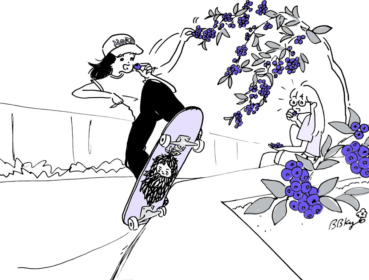 bbbbbky's tweet photo. マンション(賃貸)の庭に植えられているブルーベリーを他住人が収穫しないのを確認後収穫、dodoくんのライブにて「体臭ハンドソープタオル���を購入したりの8月。酷暑のみぎり、みなさまご自愛ください。
#スケボー #dodo https://t.co/fQcrTLR9oI
