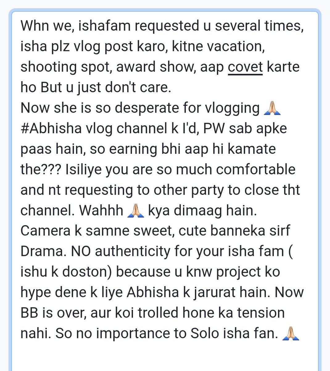 JustAFierceSoul's tweet image. Made for eachother couple #Abhisha !!💯

Because both #IshaMalviya &amp;amp; #AbhishekKumar have no character or self-respect &amp;amp; can stoop down to any level for money!!😌