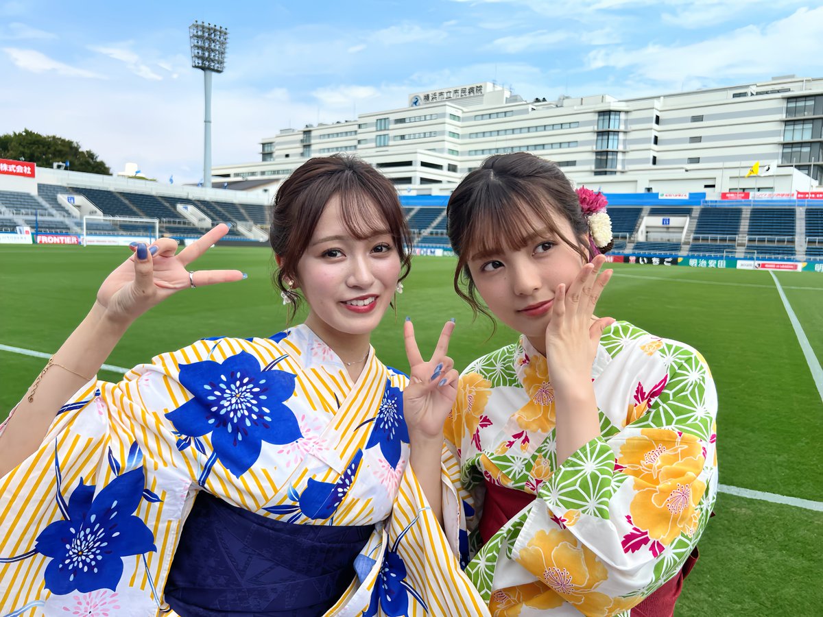 横浜FC vs浦和レッズ
選手、サポーターの皆様
暑い中おつかれさまでした⚽️💙

アダイウトン選手にワクワクしましたね🔥
これからの試合も楽しみだ！！

残り13試合、一つ一つ絶対に勝って
絶対に絶対に残留しましょう💪
言霊🫶❤️‍🔥

本日は夏祭りということで
浴衣を着させてもらいました👘🩵