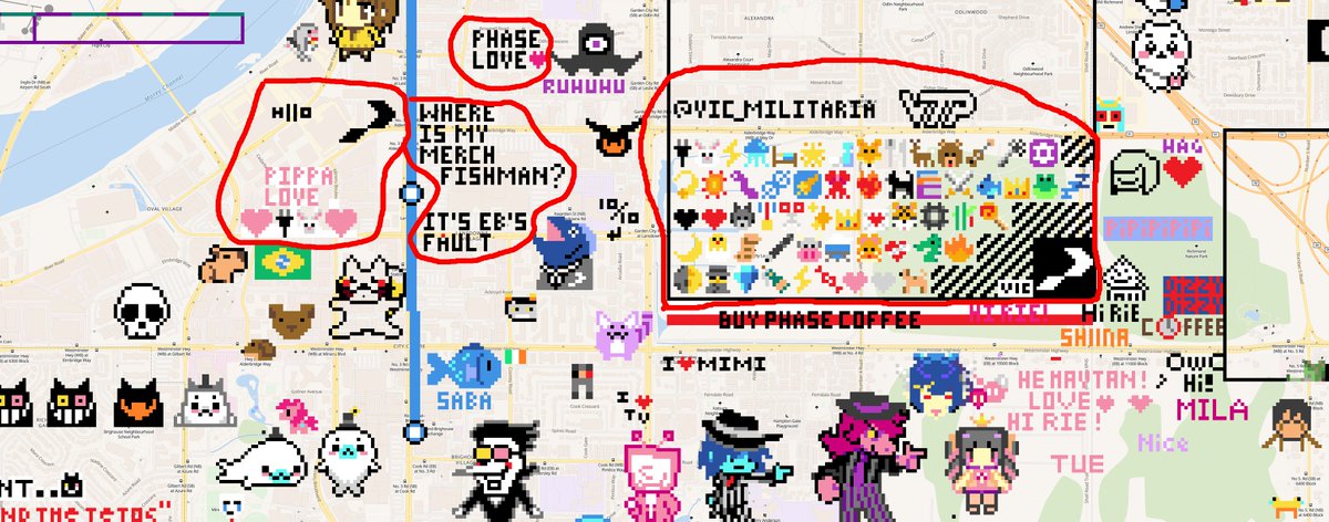 VTPatches (@vt_patches) on Twitter photo I had done everything circled in red. Glad you liked the little Phase corner I made <a href="/HimemiyaRie/">Himemiya Rie ππ Phase Connect</a>
And thanks to all the other bitos who added to it (and whoever made the Sakana)
wplace.live//?lat=49.17796β¦ I had done everything circled in red. Glad you liked the little Phase corner I made <a href="/HimemiyaRie/">Himemiya Rie ππ Phase Connect</a>
And thanks to all the other bitos who added to it (and whoever made the Sakana)
wplace.live//?lat=49.17796β¦