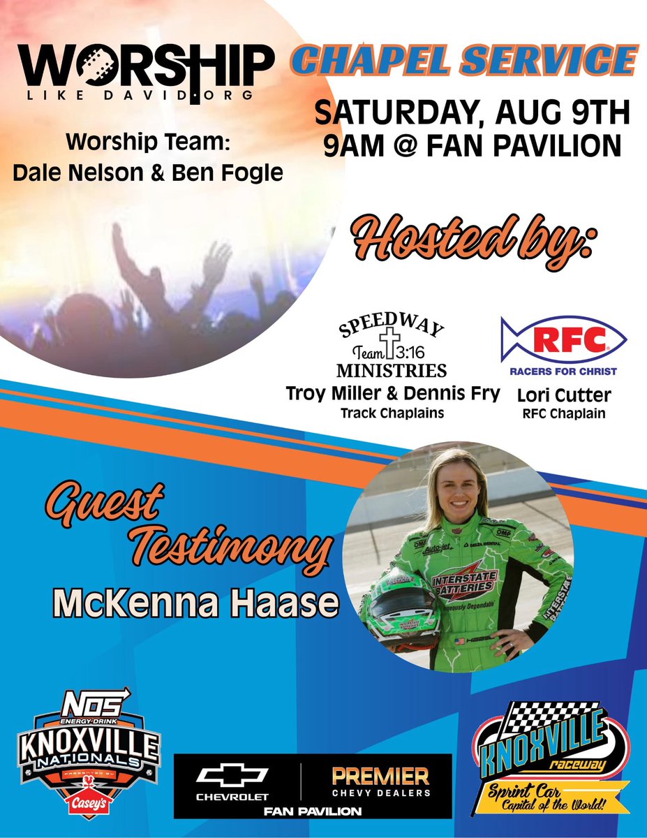 Join us this morning in the fan pavilion <a href="/knoxvilleraces/">Knoxville Raceway</a>!