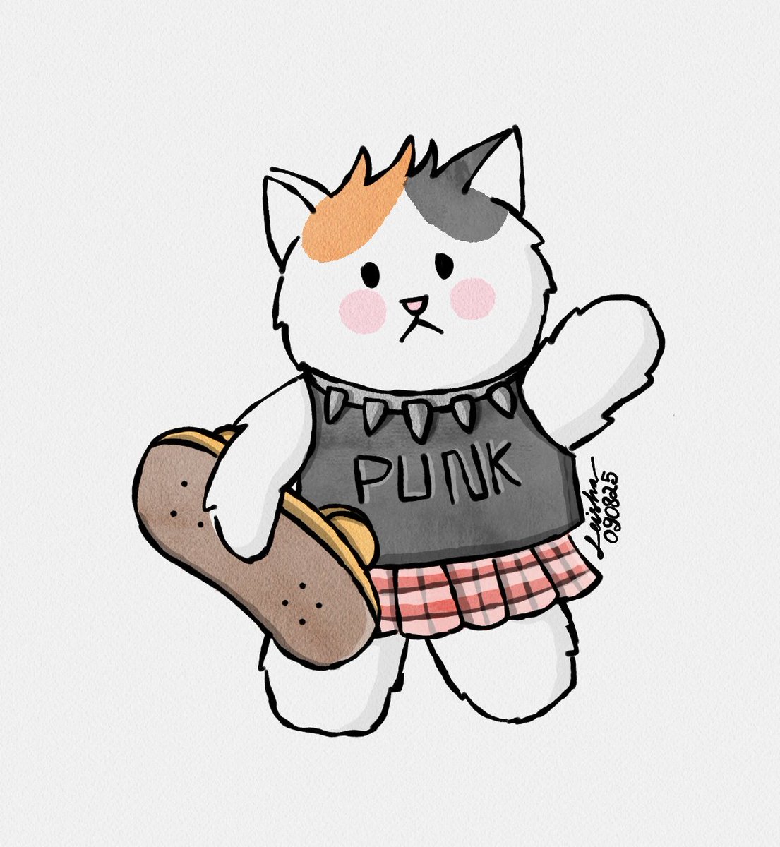 drew for inktober 52, 32: punk
this is mimi (again), the punk cat 😼✨ she’s always out skating around 🛹🔥 anyone down to cruise with her?
Inktober 52，第32题：Punk～ 来康康我家咪咪，简直拽到飞起的朋克喵 😾🔥 天天踩着板子浪全城 🫴🏻🛹 谁敢来一起炸街?
#art #artcommunity #artmoots
