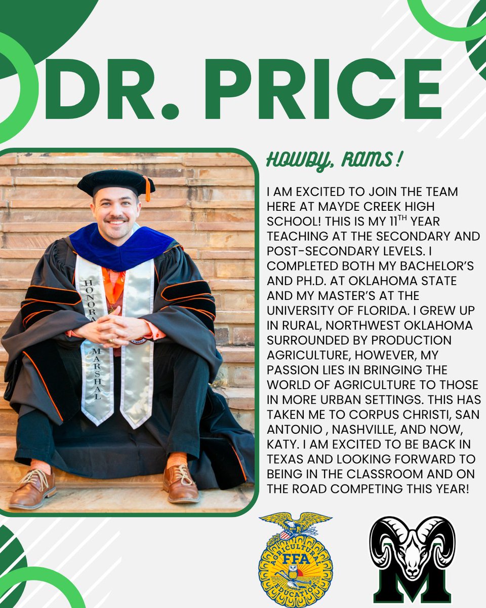 Give warm RAM welcome to Dr. Price. We are so excited you are here! 💚🐏

#rpnd #rampride #maydetobattle