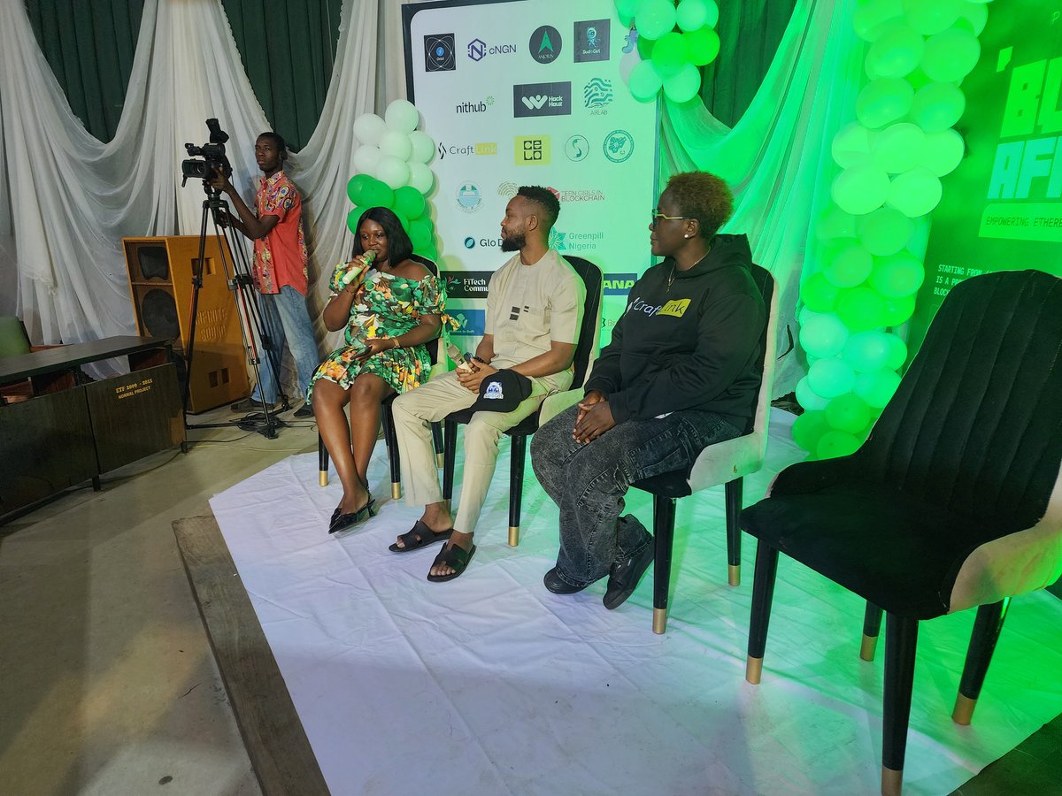 ETHNIGERIA (@ethereumnigeria) on Twitter photo We have another Panel session ongoing with the founder of <a href="/craftlink_hq/">CraftLink</a> and <a href="/SudoCatAI/">SudoCat</a>
This is what EthNigeriaConference25 is all about, connecting founders, innovators and builders on the ecosystem.
<a href="/FILBuilders/">FIL Builders</a> <a href="/Filecoin/">Filecoin</a> <a href="/Greenpill9ja/">Greenpill Nigeria</a> <a href="/ethereumfndn/">Ethereum Foundation</a> <a href="/Divine_Vessel/">Chukwuemeka Enoch Mbaebie</a> We have another Panel session ongoing with the founder of <a href="/craftlink_hq/">CraftLink</a> and <a href="/SudoCatAI/">SudoCat</a>
This is what EthNigeriaConference25 is all about, connecting founders, innovators and builders on the ecosystem.
<a href="/FILBuilders/">FIL Builders</a> <a href="/Filecoin/">Filecoin</a> <a href="/Greenpill9ja/">Greenpill Nigeria</a> <a href="/ethereumfndn/">Ethereum Foundation</a> <a href="/Divine_Vessel/">Chukwuemeka Enoch Mbaebie</a>