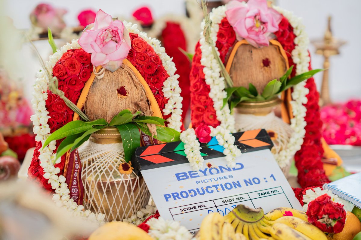 CinemaNagaram (@cinemanagaram) on Twitter photo *Beyond Pictures* steps into cinema with Production No. 1! Check out the exclusive pooja stills from the grand launch.
Produced by <a href="/jaivarda04/">Jaivarda23</a>
Co-Produced by <a href="/SureshJaikanth/">Jaikanth Suresh</a>
A <a href="/gvprakash/">G.V.Prakash Kumar</a> Film
Written & Directed by Maria Elanchezian
A <a href="/justin_tunes/">Justin Prabhakaran</a> Musical 🎵
Co-Starring *Beyond Pictures* steps into cinema with Production No. 1! Check out the exclusive pooja stills from the grand launch.
Produced by <a href="/jaivarda04/">Jaivarda23</a>
Co-Produced by <a href="/SureshJaikanth/">Jaikanth Suresh</a>
A <a href="/gvprakash/">G.V.Prakash Kumar</a> Film
Written & Directed by Maria Elanchezian
A <a href="/justin_tunes/">Justin Prabhakaran</a> Musical 🎵
Co-Starring