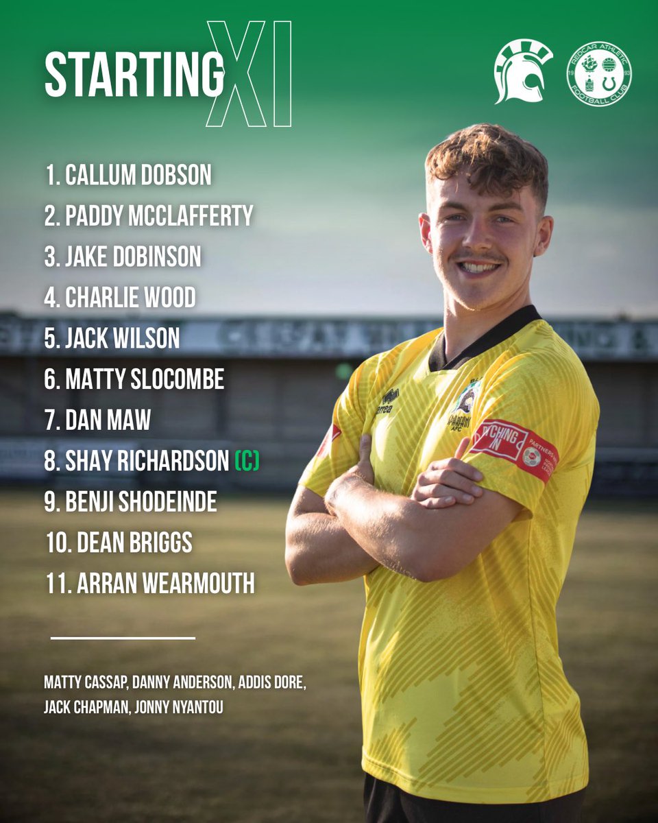 📝 Starting XI 

How Spartans shape up for the season opener!

#HowayBlyth 🟢⚪️