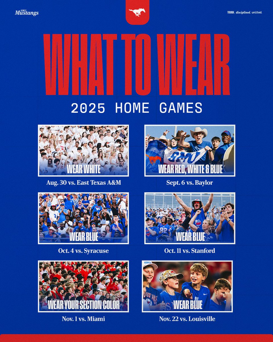 SMUFB's tweet image. Your attire for the season has been planned.