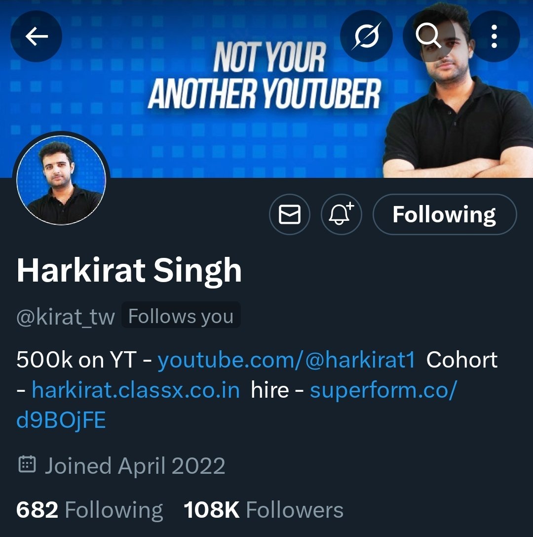 KashidJagjeevan's tweet image. A developer can only dream 🥲🥲

It&apos;s always pleasure when teacher follow the student ❤️❤️

Thank you @kirat_tw bhaiya