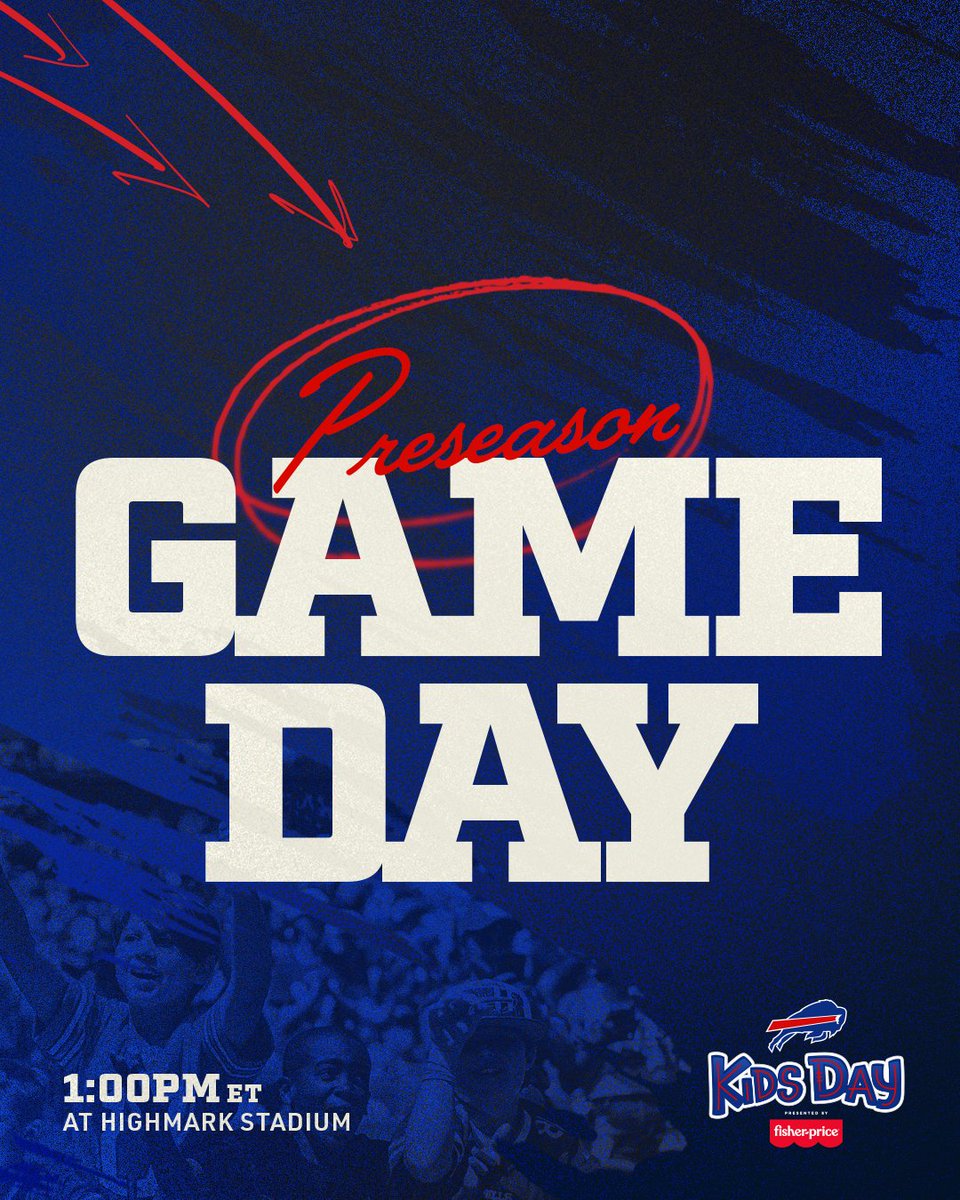 HAPPY GAMEDAY #BillsMafia ‼️

<a href="/FisherPrice/">Fisher-Price®</a> | 📺: <a href="/nflnetwork/">NFL Network</a> / NFL+