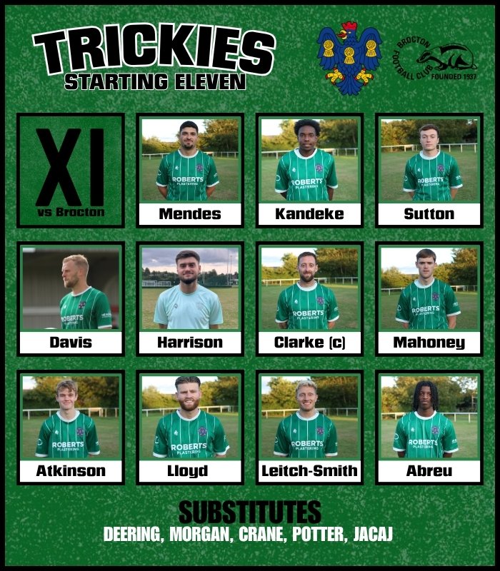 Northwich Victoria F.C (@northwichvicsfc) on Twitter photo ๐ฆ๐ง๐๐ฅ๐ง๐๐ก๐ ๐ซ๐
Your Trickies starting XI has been announced for the first <a href="/MidlandLeague/">Capelli Sport Midland Football League</a> game of the season against <a href="/broctonfc/">Brocton FC</a>.
#Vics | #Trickies | #LineUp ๐ฆ๐ง๐๐ฅ๐ง๐๐ก๐ ๐ซ๐
Your Trickies starting XI has been announced for the first <a href="/MidlandLeague/">Capelli Sport Midland Football League</a> game of the season against <a href="/broctonfc/">Brocton FC</a>.
#Vics | #Trickies | #LineUp
