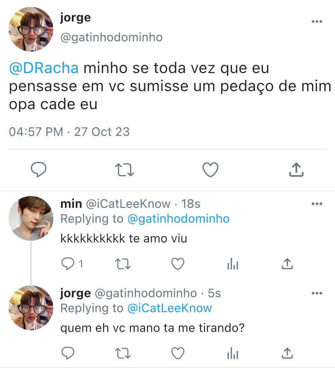 yangmeret's tweet photo. au minjeong … [My First] 

Onde Minho é um idol famoso que tem um fc secreto para stalkear seu primeiro fã. 

ou 

Onde Jeongin se depara com mentions estranhas de um desconhecido em seu tweet sobre seu idol favorito. https://t.co/Hm5GoML4ZL