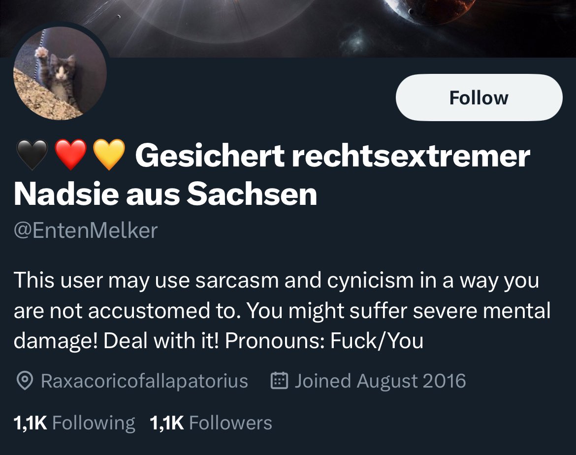 Ich bin definitiv der Trottel in dieser Interaktion.