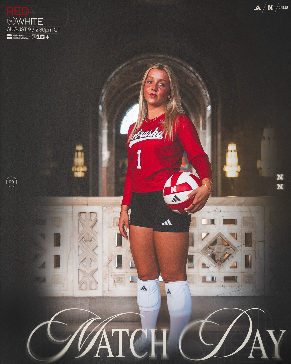 Playing Husker volley today 😁

🆚: Red-White
🕝: 2:30pm CT
📍: Bob Devaney Sports Center
📺: <a href="/NebPublicMedia/">Nebraska Public Media</a> 
💻: <a href="/BigTenPlus/">B1G+</a>