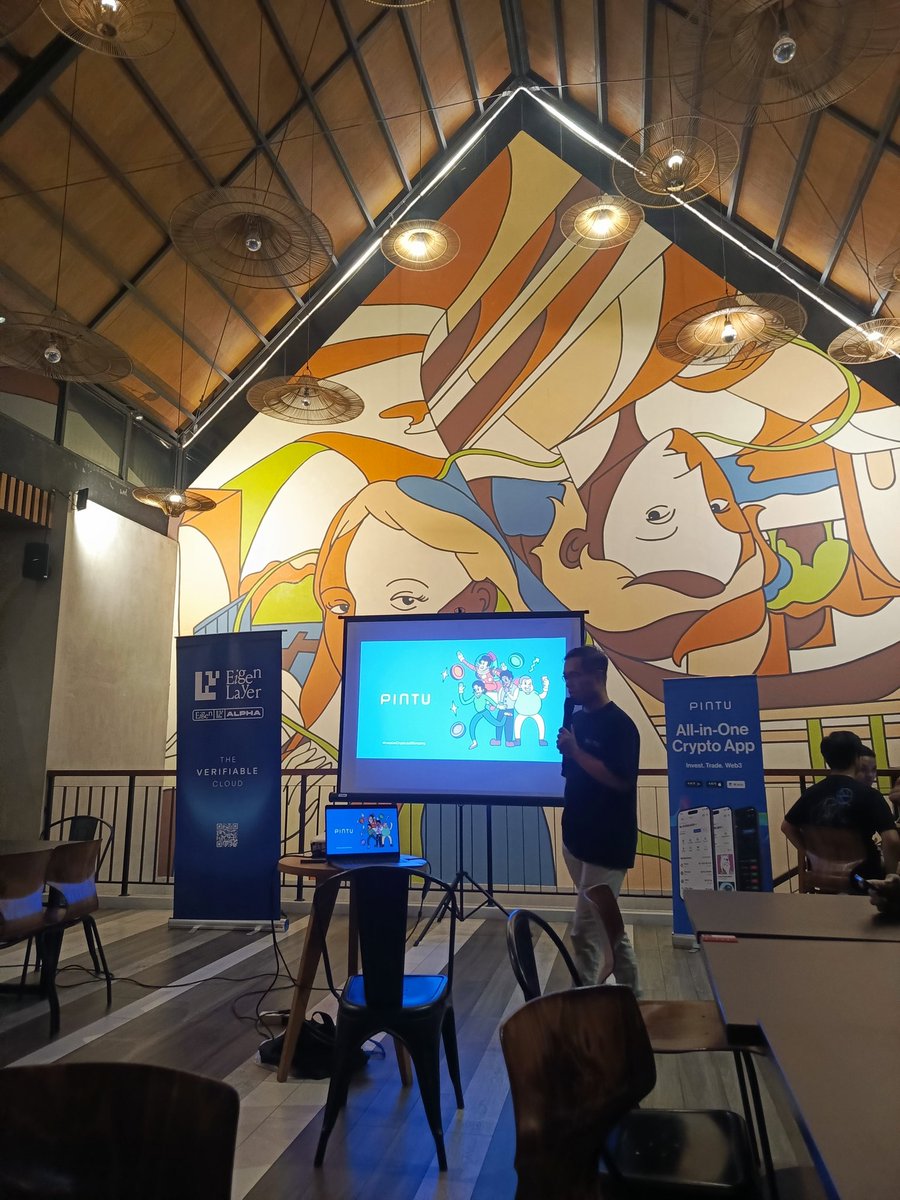 Event Pintu dan Eigen in Malang with <a href="/ekosubagyo/">maxone ⚔️</a> Very Excited 🔥<a href="/PintuID/">Pintu</a> <a href="/CoUnity_/">Co/Unity</a> <a href="/buildoneigen/">BuildOnEigen</a> @eigenlayer @eigen_dan 
#PintuEigenMalang