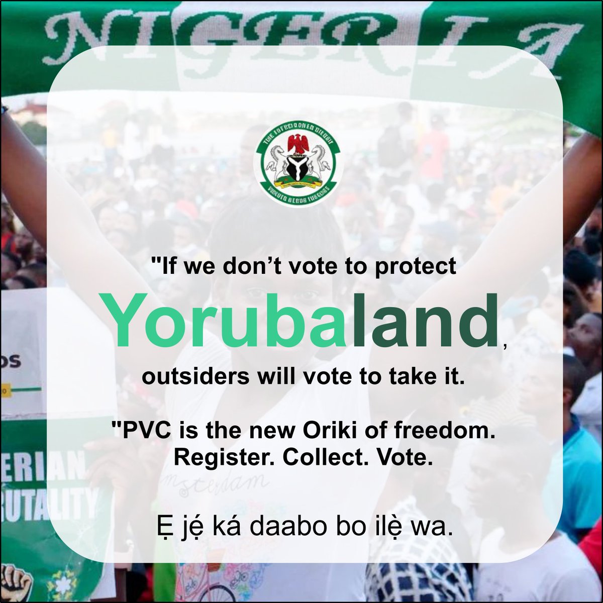 Who tell you say political leaders noor dey listen to the cry of the populace? Get ur PVC first make u confirm later