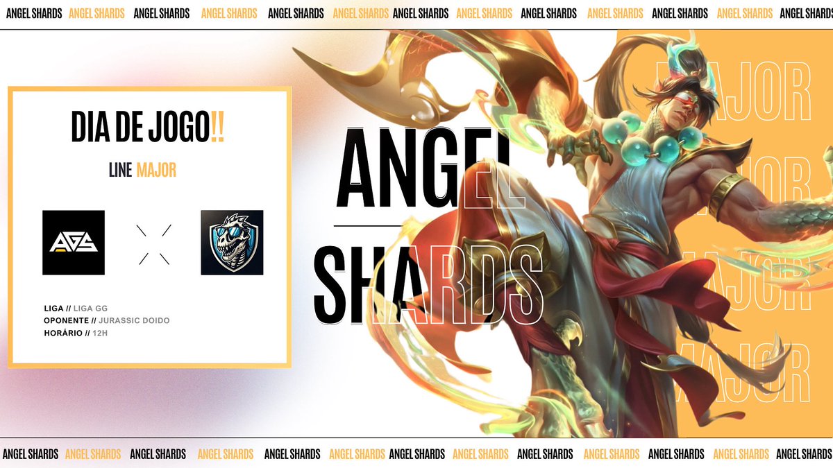 OrgAngelShards's tweet image. 🔥 GAME DAY! 🔥

Hoje a Line Major entra em ação pela Liga GG contra Jurassic Doido! 🦖⚡
Chegou a hora de mostrar toda a força da Angel Shards!

📅 Data: 09/08
🕛 Horário: 12h
⚔️ Adversário: Jurassic Doido
🏆 Liga: Liga GG

💛 Vamos juntos em busca da vitória!

#GoAGS
