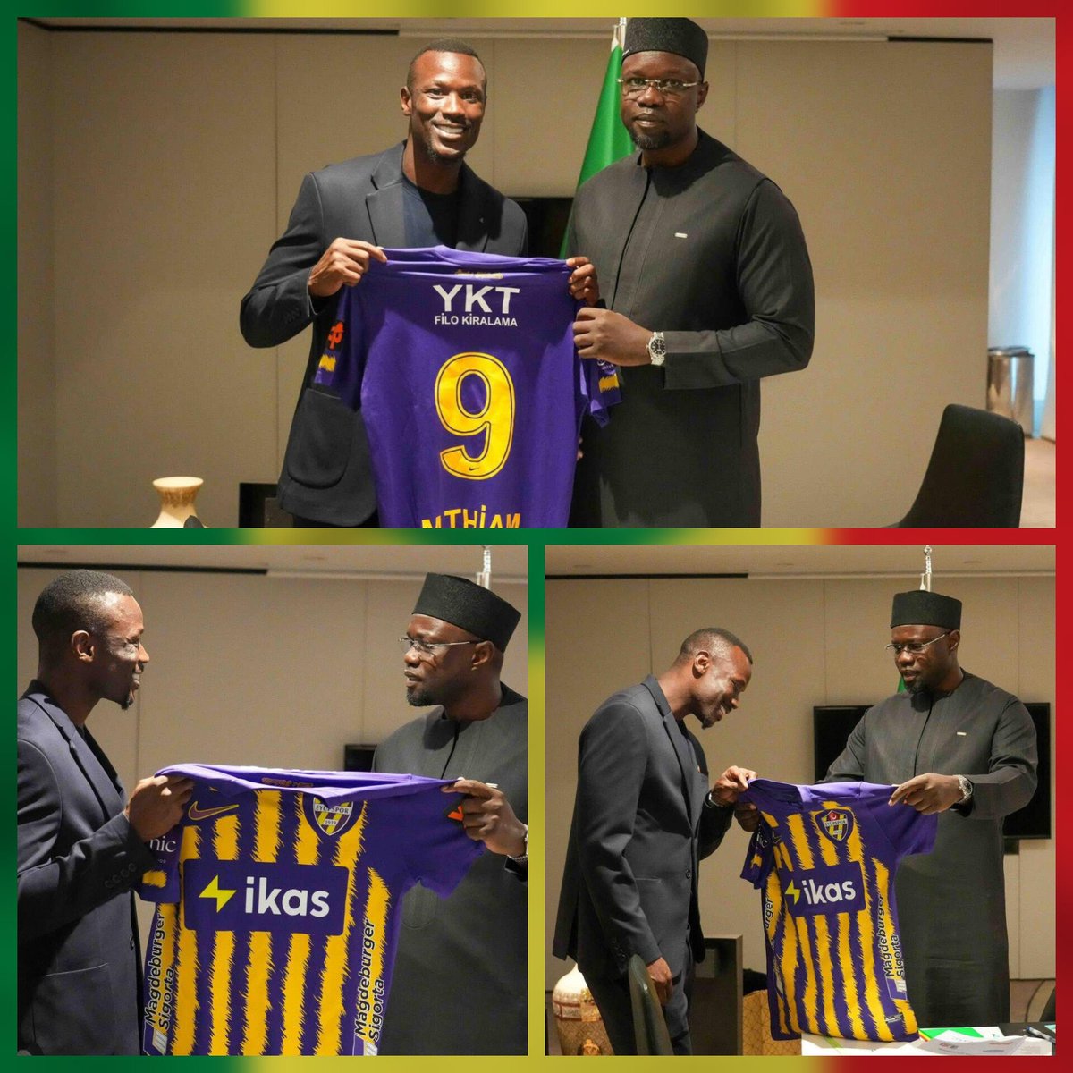‼️Mame Baba Thiam, attaquant d’Eyüpspor, a été reçu par le Premier Ministre Ousmane Sonko lors de sa visite officielle en Turquie 🇹🇷

🇸🇳❤️⚽