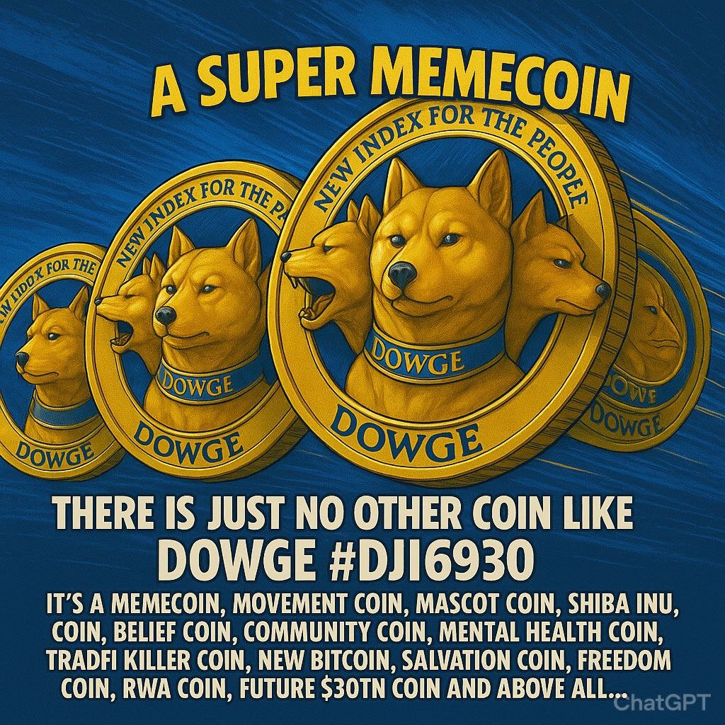 🔥 #DOWGE $DJI6930 is unique &amp; unstoppable 🔥

It's a SuperMemeCoin 🏆

Buy ✨️ Believe ✨️ Broadcast 

<a href="/DJI6930/">Dowge</a> ❇️🔺️
#memesupercycle #Bullrun2025 #cryptoinvesting
