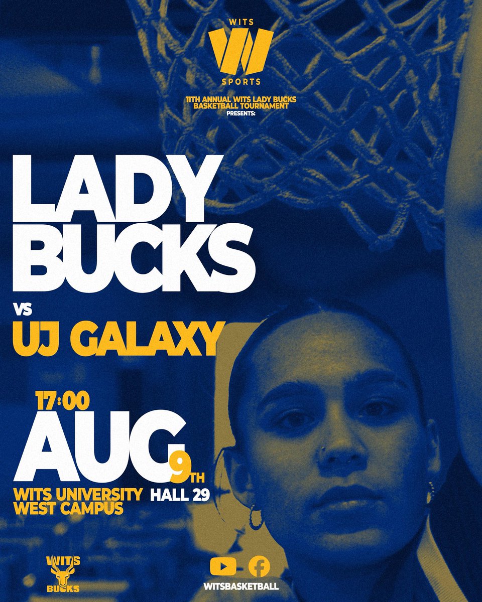 💙 DAY 6 OF #2k25LB! 💛
All the way to the quarter-finals the Wits Lady Bucks go!

Catch the team at 17:00 today for a match up against Mofolo Griffins in Hall29🔥