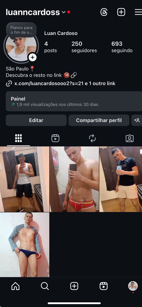 Meus putos me seguem também no meu novo perfil do Instagram !!👇🏻👇🏻

instagram.com/luanncardoss?i…