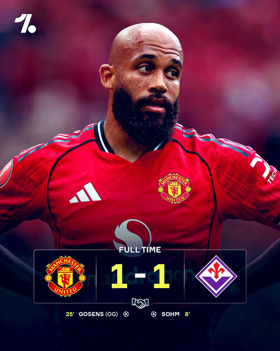 FutbolHub_'s tweet photo. 🚨: Manchester United and Fiorentina fought to a hard-earned draw, with United clinching victory in the penalty shootout. 🔴 https://t.co/t8maQUSHNC