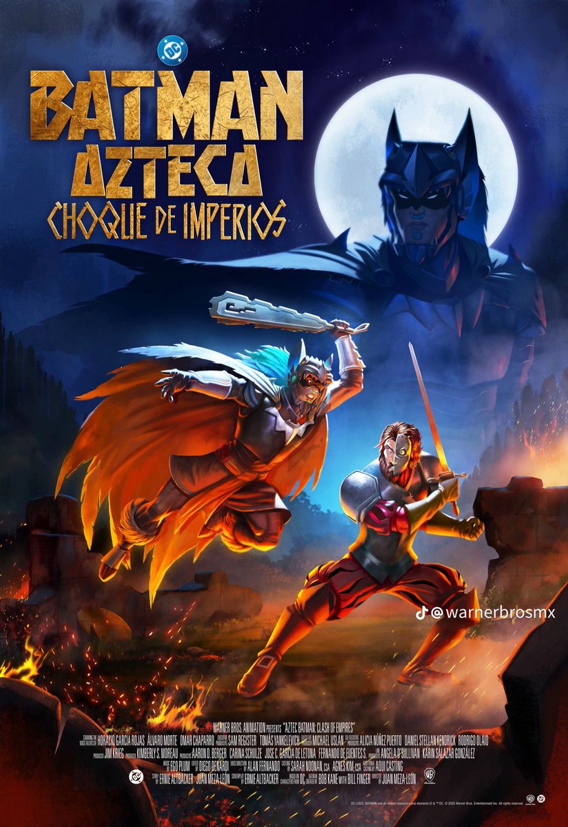 🦇🇲🇽 ¡El Caballero de la Noche Mexicano!
Horacio García Rojas es la voz de “Batman Azteca: Choque de Imperios”, la épica versión Azteca de DC.
🔥 Acción, misticismo y orgullo latino, una cinta animada que promete hacer historia.

🍿 ¿Esperas este nueva versión?