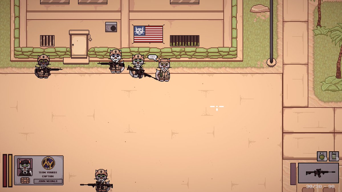 MeowcideGame's tweet image. Today I’ll show you FOB Buffalo - a Meowrican forward operating base in Western Roguestan. Here, between missions, the kities can chat with their fellow soldiers, catch up on the latest news, hit the shooting range, and, of course, the litter box.
#unity2d #madewithunity…