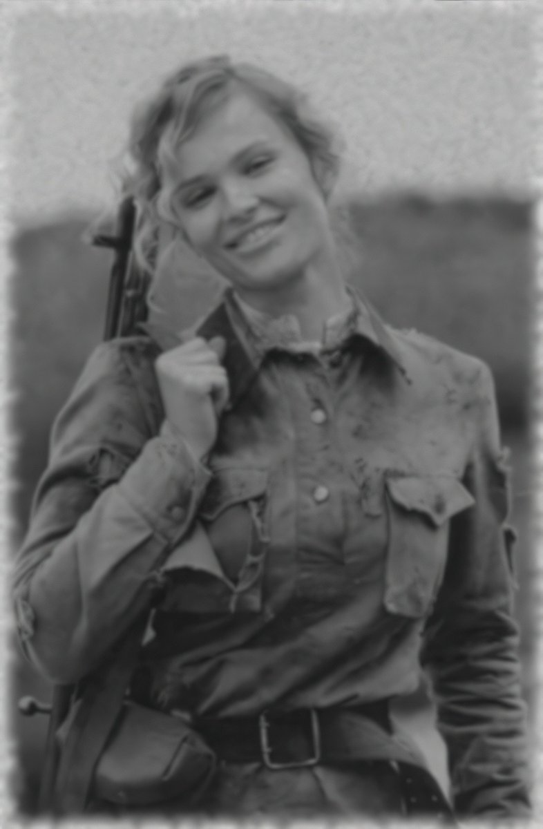 TheDoctorsfath1's tweet photo. The image depicts Lyudmila Pavlichenko, a celebrated Soviet sniper during World War II. Pavlichenko is considered one of the best snipers in history, credited with 309. https://t.co/46s7HjXEQs