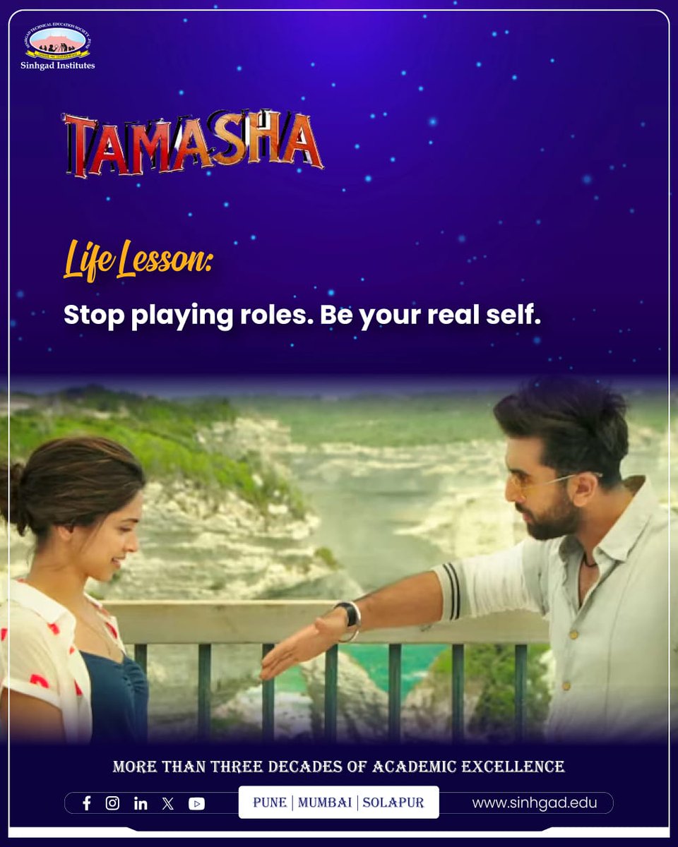 skncoe2006's tweet photo. ✨ Life isn’t about playing roles, it is about discovering who you really are.
At Sinhgad Institutes, we don’t just shape minds, we help you find your voice, your spark, your story. 💫
.
.
#SinhgadInstitutes #AcademicExcellence #BeYourself #FindYourSpark #TamashaLessons https://t.co/D3jQk0174s