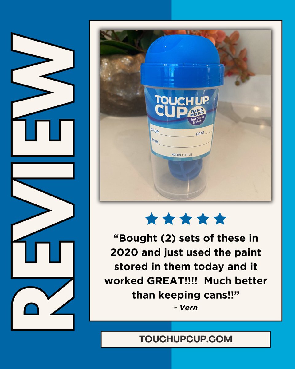 Three years later and still going strong. When it comes to long-term paint storage that actually works, real customers are seeing real results. Ditch the rusty cans and make the switch that lasts.

Shop now at bit.ly/TouchUpCup
