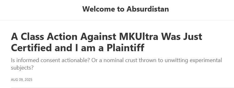 "MKUltra, subproject 68 was the core project, the base from which all  others rose. There were three steps: depatterning, severe isolation and  psychic driving.

"1. repeated trauma via Page-Russells, powerful multiple shocks in one  treatment, repeated until the subject was