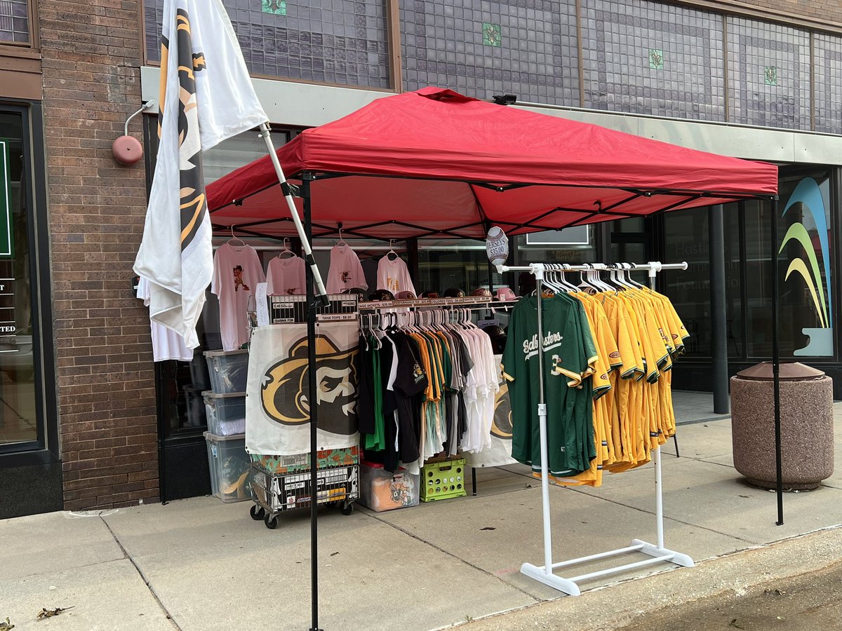 We are all set up in front of Bockstadter &amp; Glen Law. Come down for some great deals! #GoBusters