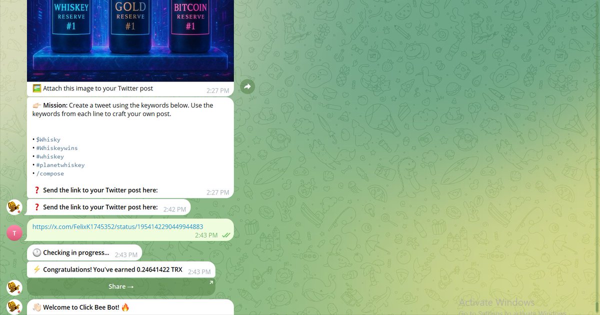 FelixK1745352's tweet image. One tweet. $TRX in my wallet.  
#TRXpayments #ClickBeeBot /Earn #TweetToEarn
🔗t.me/ClickBeeBot?st…
@BitcoinCold001 @XRPWorld7 @CZbalxz
@PeanutSola22548 @Geminiano17 @esteffen473