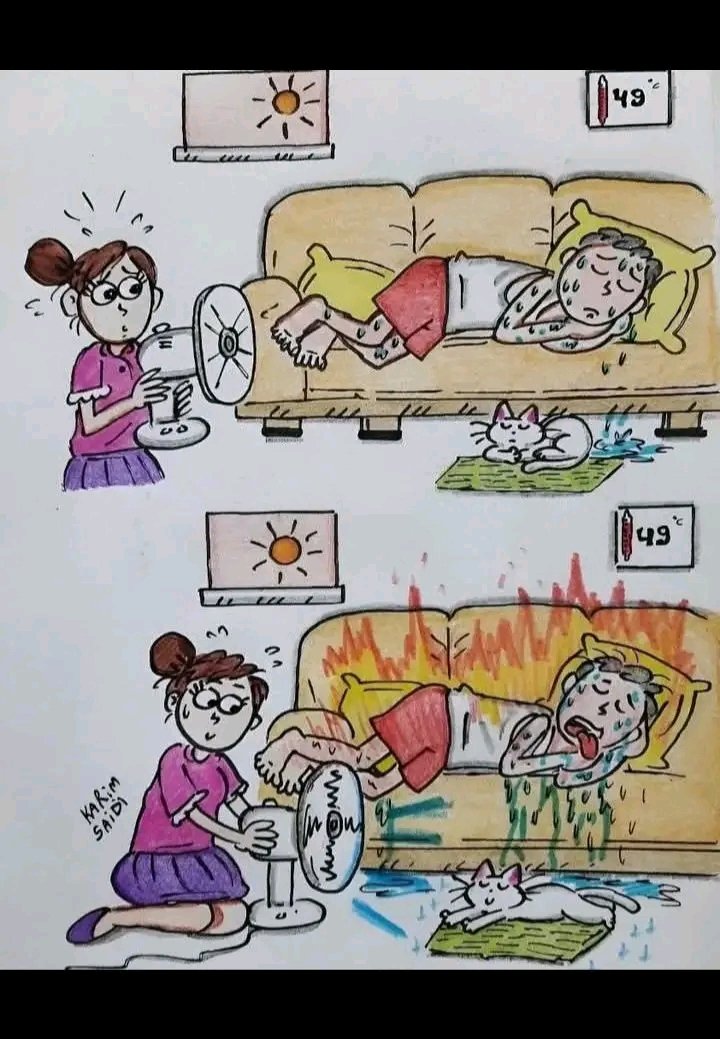 ¡Pobre gatito tiene calor! 🐱🐾