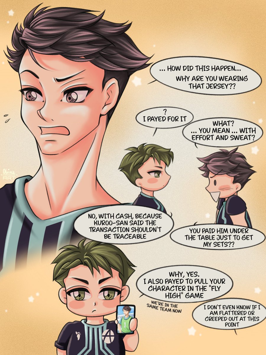 Obina 🌻 my shop is open now! (@obina_art) on Twitter photo Crazy rich boy Ushijima Wakatoshi spending money in archiving his dreams is real to me (Oikawa’s sets are his dream)
#UshiOiWeek2025 #ushioi <a href="/ushioiweeks/">UshiOi Week 2025 - Aug 8th to Aug 15th</a>
Day 2 - “same team” Crazy rich boy Ushijima Wakatoshi spending money in archiving his dreams is real to me (Oikawa’s sets are his dream)
#UshiOiWeek2025 #ushioi <a href="/ushioiweeks/">UshiOi Week 2025 - Aug 8th to Aug 15th</a>
Day 2 - “same team”