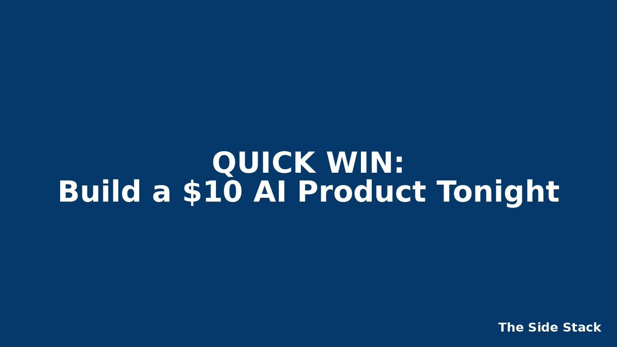 TheSideStack's tweet image. QUICK WIN 🚀

Write a 10‑page e‑book tonight using ChatGPT + Canva. 
Outline with AI, design with a template, upload to Gumroad.
Charge $10. Two sales and you’ve paid for dinner. 💸

📬 Subscribe for free templates + guides