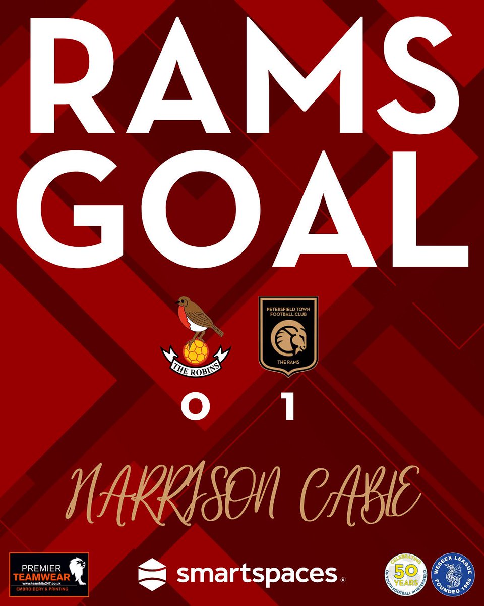 ⚽️ | 𝗚𝗢𝗔𝗟 𝗙𝗢𝗥 𝗧𝗛𝗘 𝗥𝗔𝗠𝗦

Downton 0-1 The Rams

Harrison Cable puts us ahead in the 7th minute.

#UpTheRams
