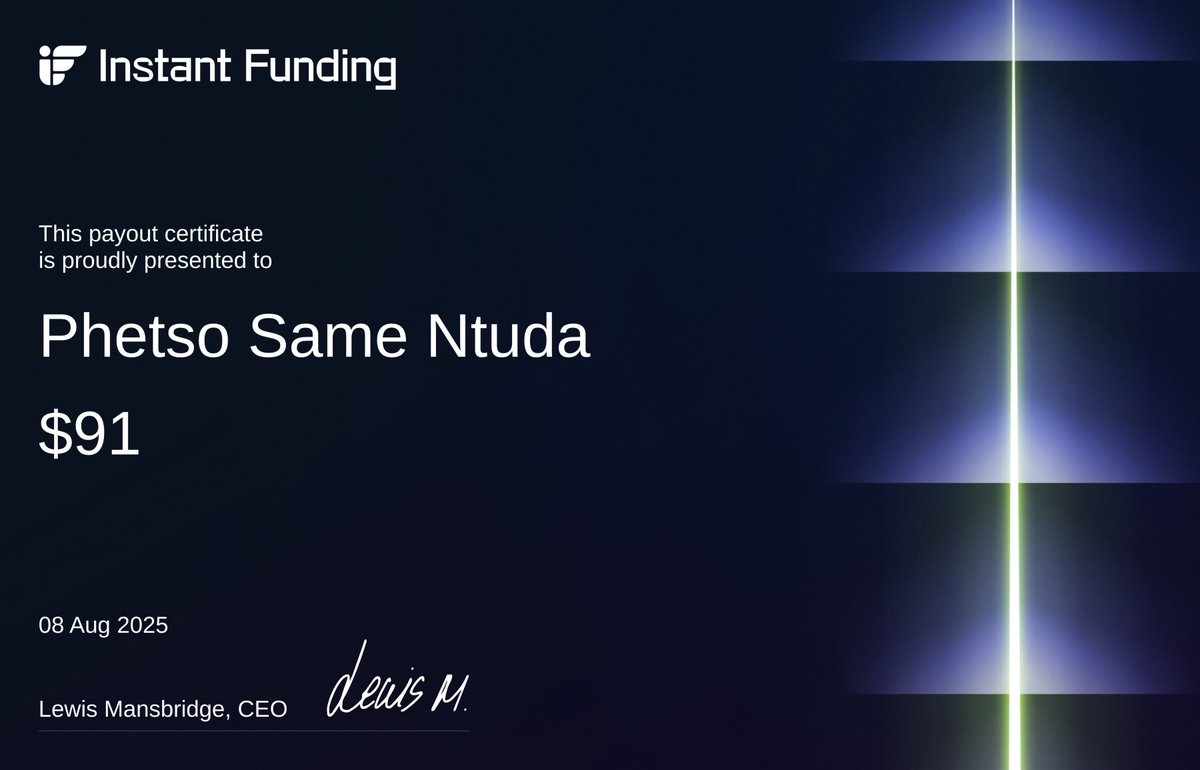 ZeusNcube's tweet image. Just got my payout yesterday.. thanks to instant funding