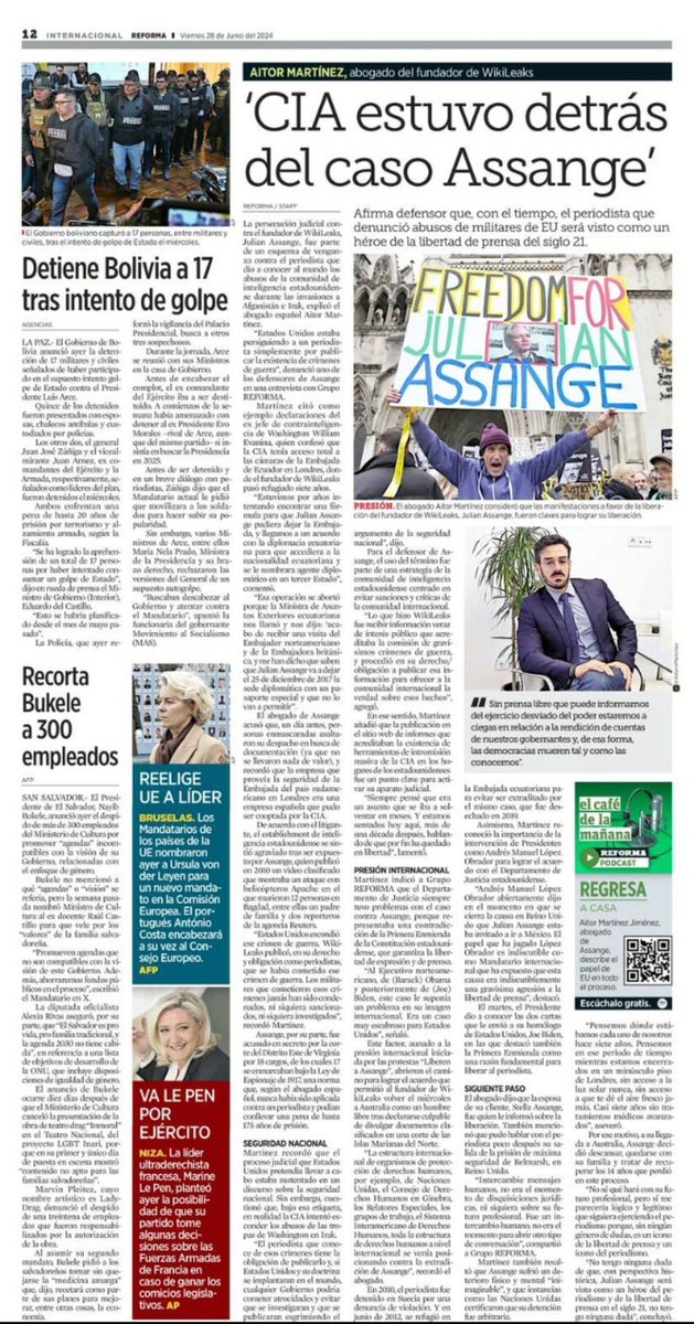 Entrevista para Reforma México.