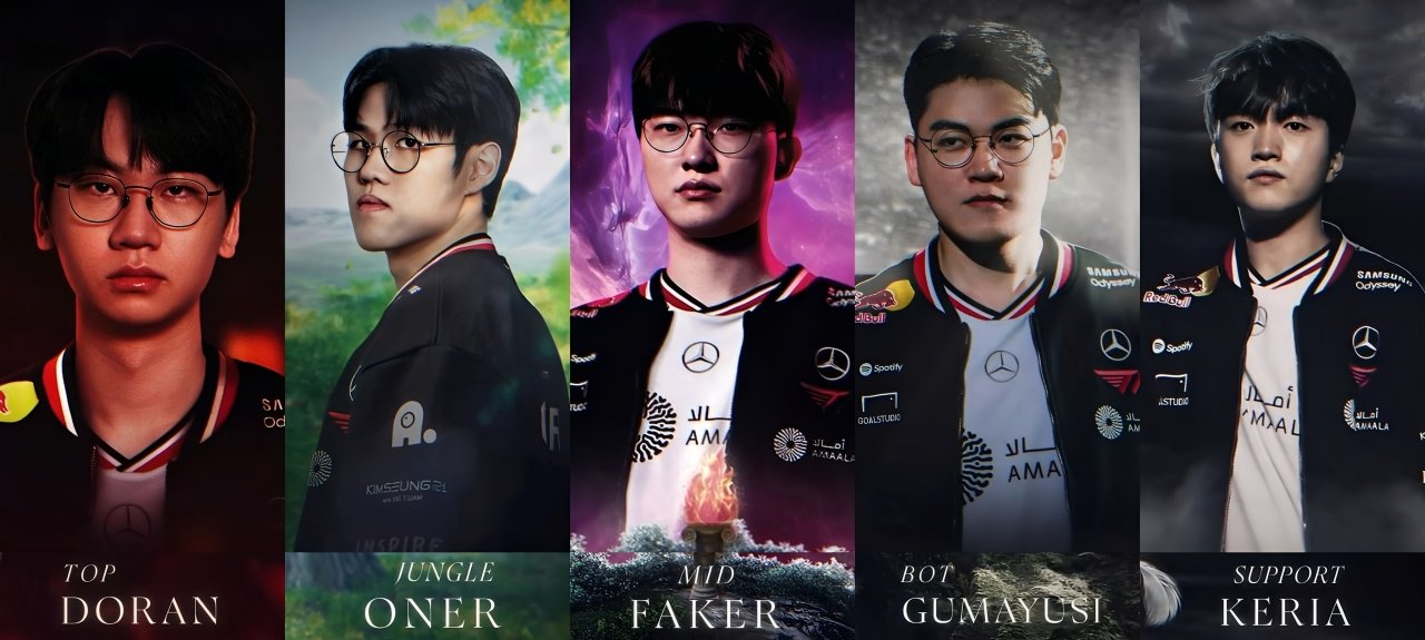 スポーツ選手 Still T1 Doran Oner Faker Gumayusi Keria 𝗗𝗢𝗙𝗚𝗞 𝗙𝗜𝗚𝗛𝗧𝗜𝗡𝗚🐦‍🔥 ⠀ ⠀ 🎥T1 #T1FIGHTING