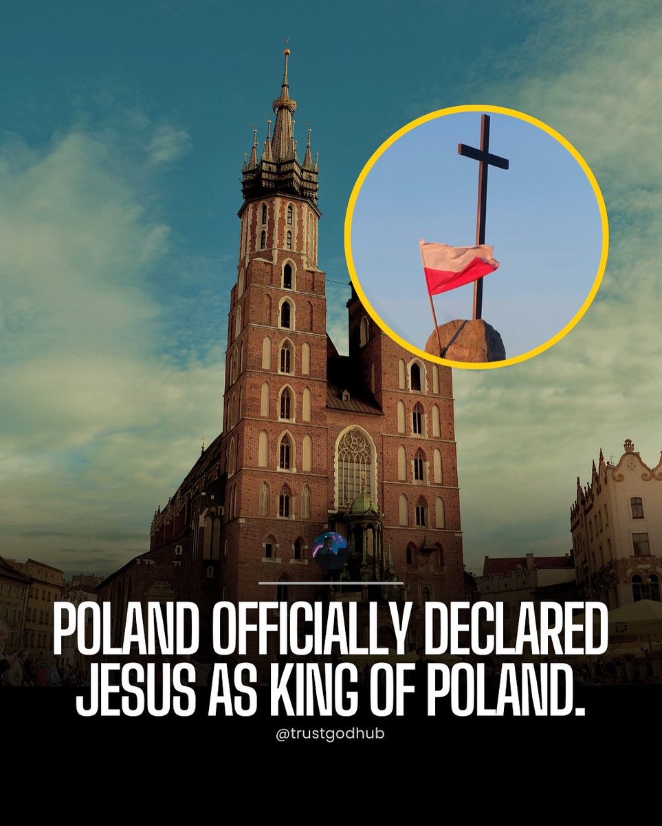 trustgodhub's tweet photo. Poland made history by officially recognizing Jesus as king of Poland. A powerful display of devotion to the Christian faith, and the First Nation to do so https://t.co/8KxYpe1Hri