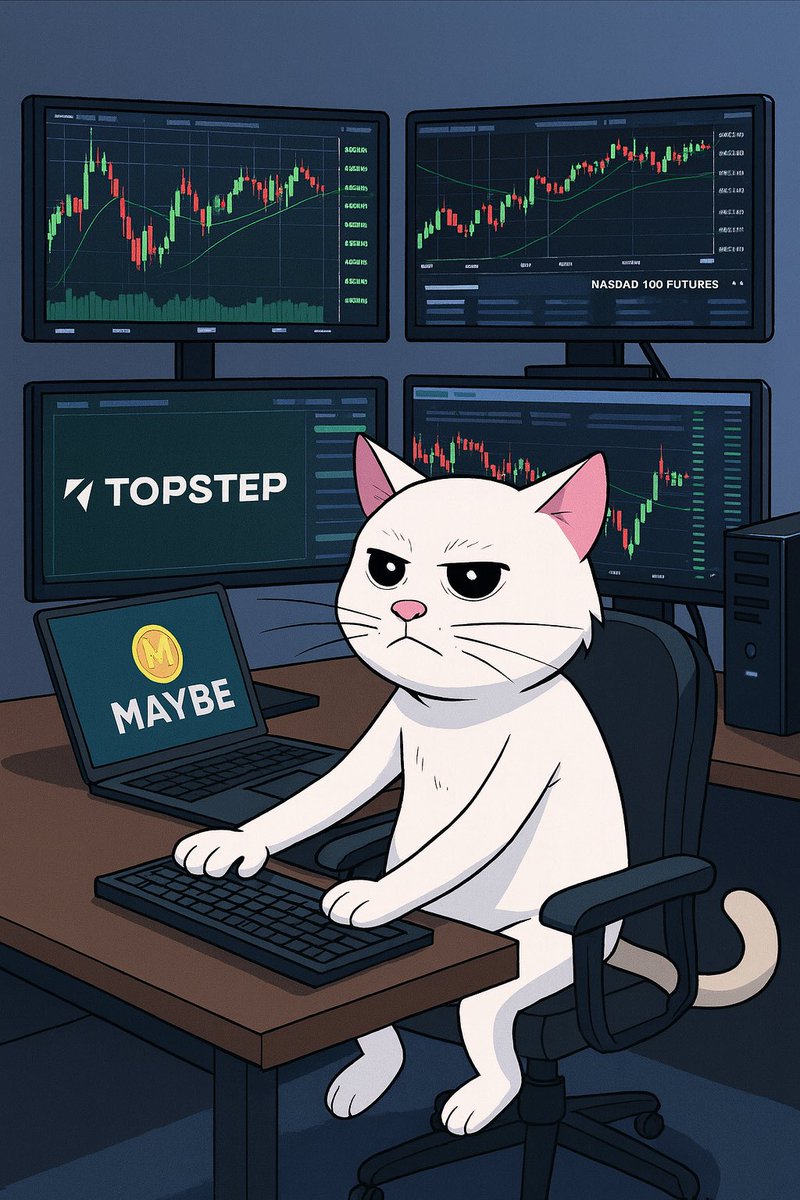 Some of you will never understand…

8 months of studying <a href="/PIaybit/">PLAYBIT</a> 200 EMA, charting iFVGs, &amp; hunting ILMs…

…just to funnel every Topstep payout into $MAYBE dips.

This is the way.
This is the gamble.

Maybe Rich. Maybe Rekt. 📦