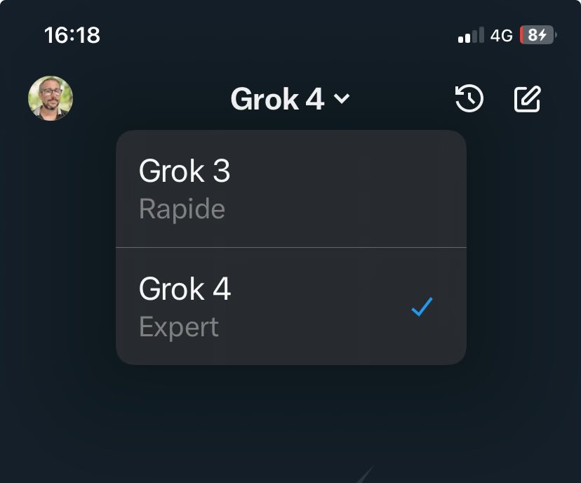 J’ai un accès gratuit à Grok 4 depuis ce matin depuis l’appli X. Vous aussi ?