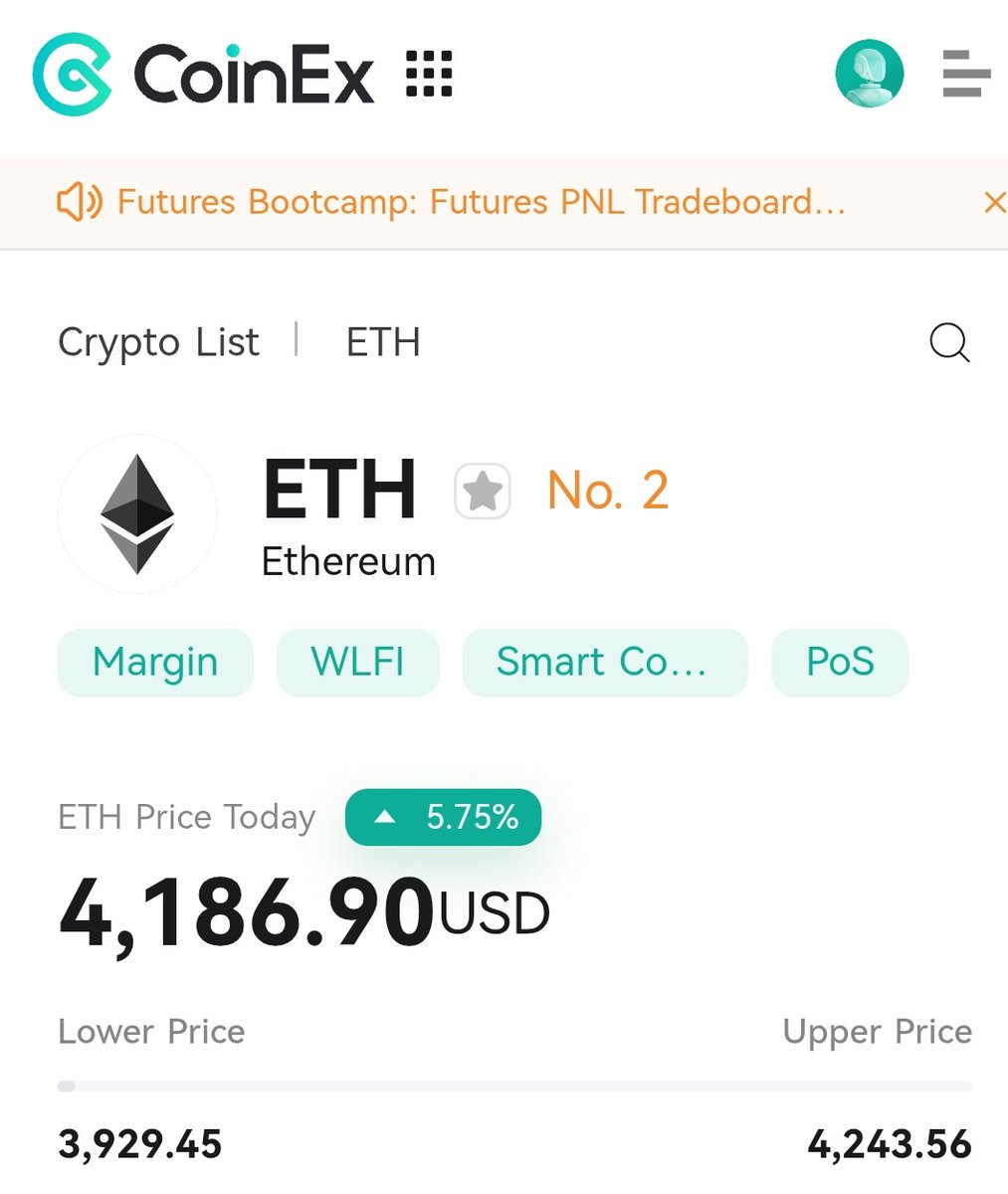 Oron X (@oroncrypto) on Twitter photo Hey Guys✅
While going through my morning market check on <a href="/coinexcom/">CoinEx Global</a>, I spotted that $ETH has climbed past the remarkable $4,100 mark.
Shared as part of the CoinEx Creator Program <a href="/coinexcreators/">CoinEx Creator Program</a>
#CoinEx #CoinExCreator Hey Guys✅
While going through my morning market check on <a href="/coinexcom/">CoinEx Global</a>, I spotted that $ETH has climbed past the remarkable $4,100 mark.
Shared as part of the CoinEx Creator Program <a href="/coinexcreators/">CoinEx Creator Program</a>
#CoinEx #CoinExCreator
