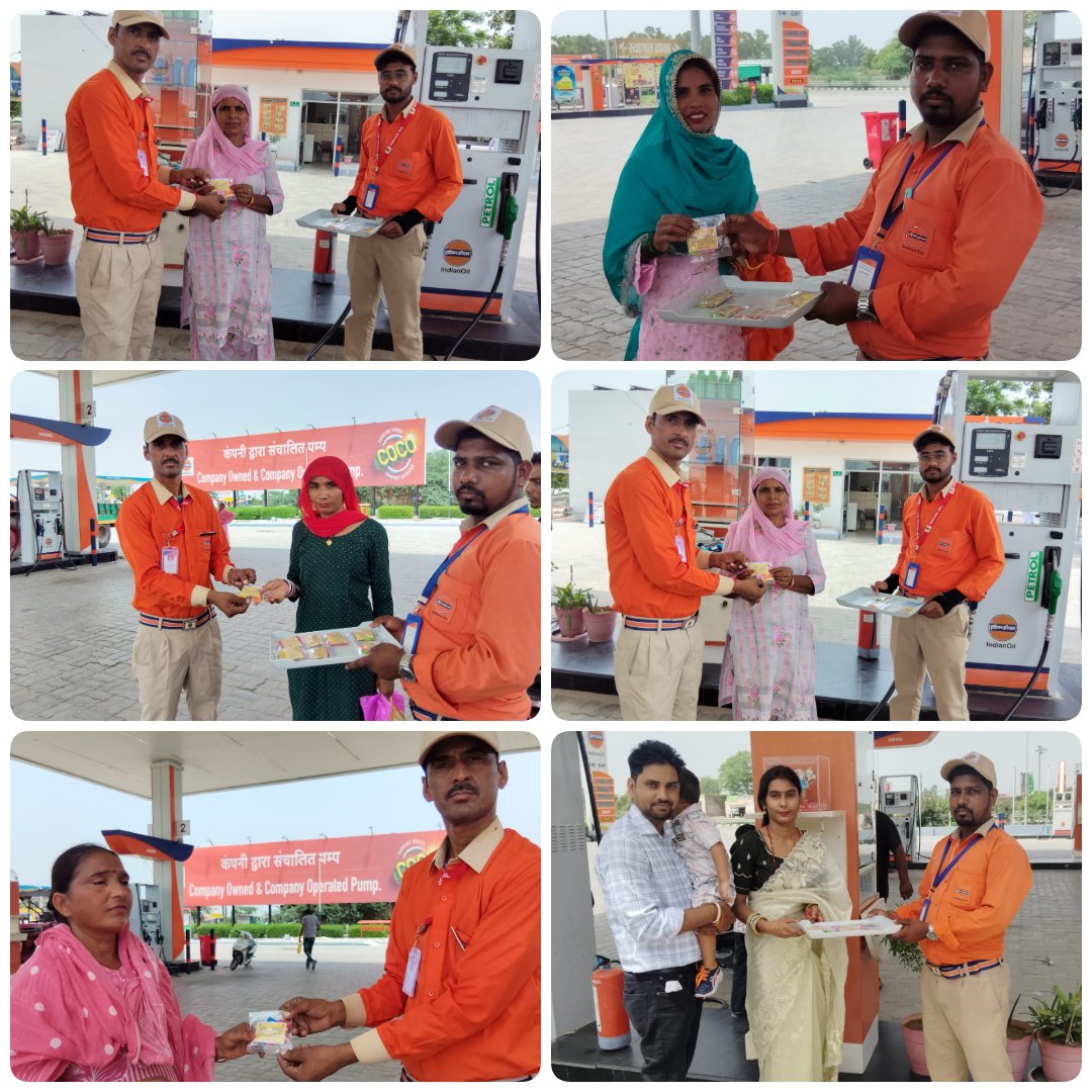 "Celebrating the spirit of Raksha Bandhan at Swagat COCO Gumjal! 🌸
Sweet treats and chocolates brought smiles to the little ones, while our valued lady customers received beautiful Rakhis as a token of love and appreciation. 💝 #RakshaBandhan #SwagatCOCOGumjal" <a href="/ioclpunjab/">IndianOil Punjab</a>