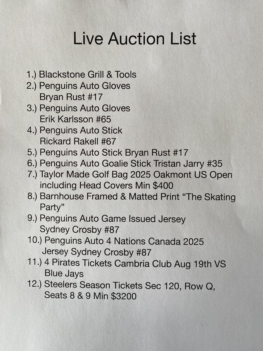 Don’t forget part of the festivities today is our live auction at 1pm! #J5M