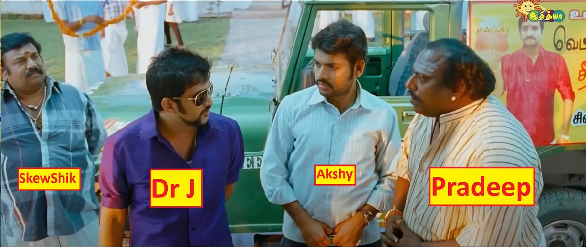 velmuruganms's tweet photo. "A day at ThursdayCapital LLP"

Dr J -"Pradeep, put the SL for my sold calls "

@itzpradeep -"Ok வாத்தியாரே🫡"

Dr J -"Koushik, Cancel the SL order if SL is about to hit"

@koushik_tweetin -"Ok வாத்தியாரே🫡"

@v_akshy -"இதுக்கு பருத்தி மூட்டை குடோன்லயே இருந்திருக்கலாமே😕"

#0dte https://t.co/EyGC6aGYbJ