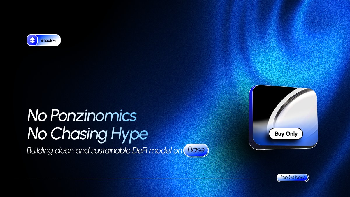 StackFi isn’t another “farm-and-dump” DeFi project.
It’s a buy-only token model, powered by real yield, built for people who actually want to see their bags grow.

Here’s what makes it different:👇

🔹 Buy-Only Tokenomics – Selling doesn’t tank the chart. Liquidity grows, price